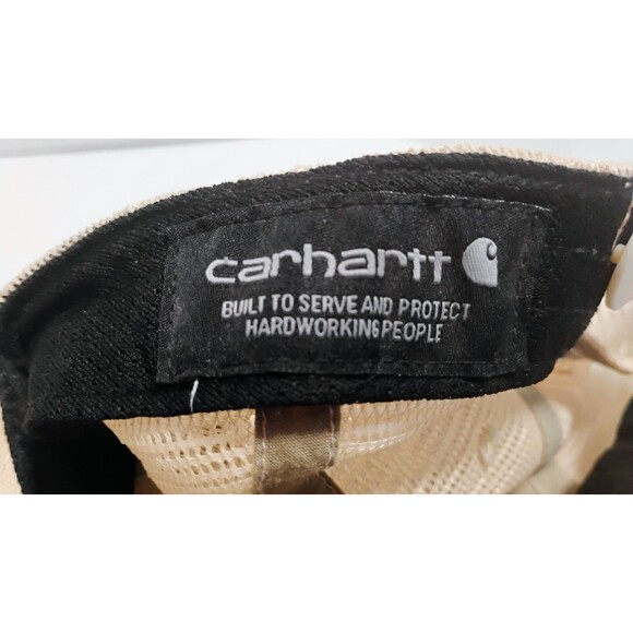 CARHARTT BRAND ADJUSTABLE SNAPBACK IVORY CANVAS FORCE RUGGED WORK CAP HAT - Picture 7 of 7